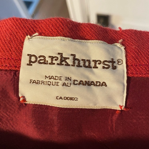 Parkhurst Tomato Red Pleated Wool Skirt - Picture 3 of 3